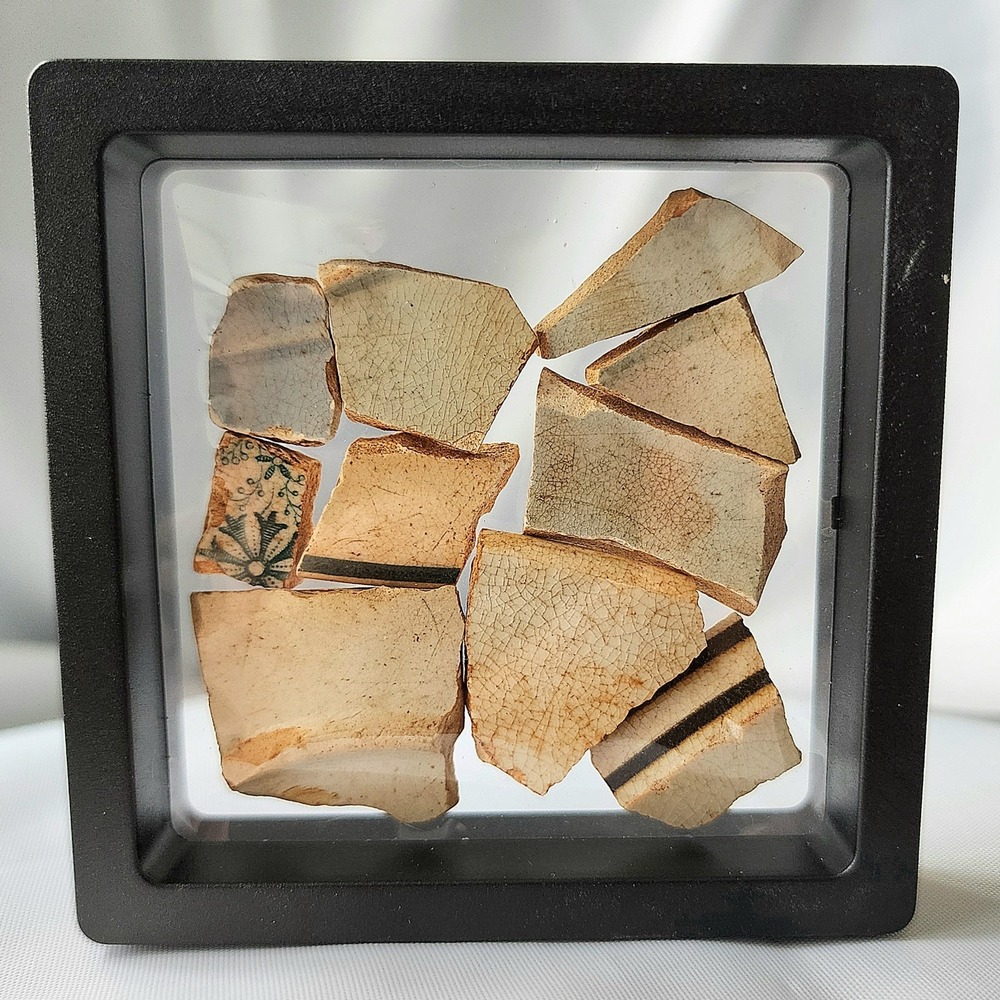Antique Colonial Porcelain 1900‎ Pottery Shard Chinoiserie Designs Historical